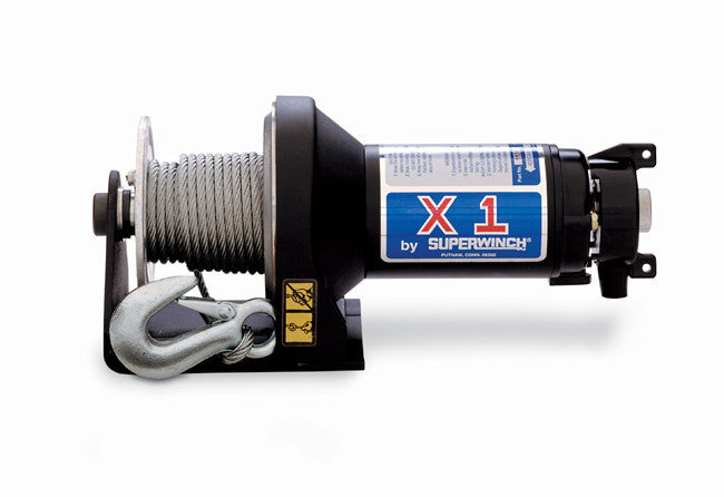 Superwinch 1101 X1 12VDC winch, rated line pull of 2,000 lb/910 kg