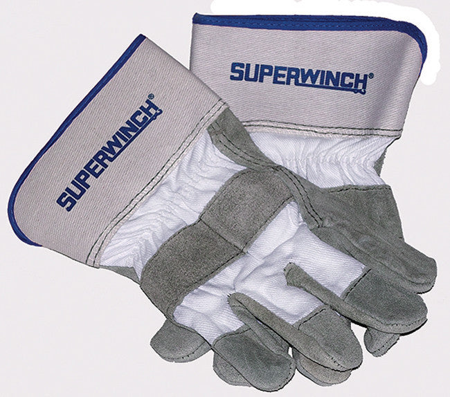 superwinch glove-leather palmed, 90-22611