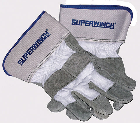 superwinch glove-leather palmed, 90-22611